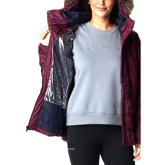 Columbia Sparks Lake II Women's Puffer Jacket with Hood-Medium-Marionberry-NWT - Picture 6 of 11